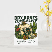 Carte Dry Bones Come Alive Christian Skeleton Floral Eze (Fleur jaune)