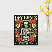 Carte Dry Bones Come Alive Funny Skeleton Floral Christi (Fleur jaune)