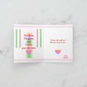 Carte d'spirales colorées de Saint-Valentin custom (Intérieur)
