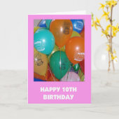 Carte du 10e anniversaire (Fleur jaune)