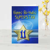 Carte du 11e anniversaire pour Superstar (Fleur jaune)