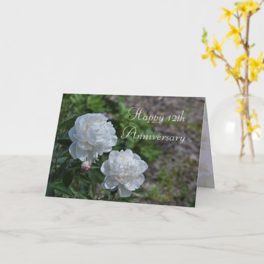 Carte du 12e anniversaire (Fleur jaune)