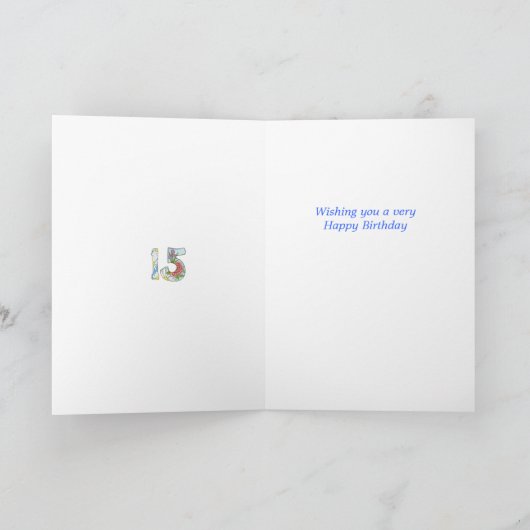 Carte du 15e anniversaire (Intérieur)