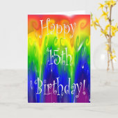 Carte du 15e anniversaire (Fleur jaune)