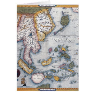 Carte du 16ème siècle d'Asie du Sud-Est et de