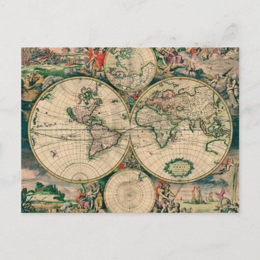 Carte du 17ème siècle du monde (Devant)