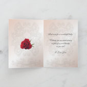 Carte du 20e anniversaire avec des roses et des fe (Intérieur)