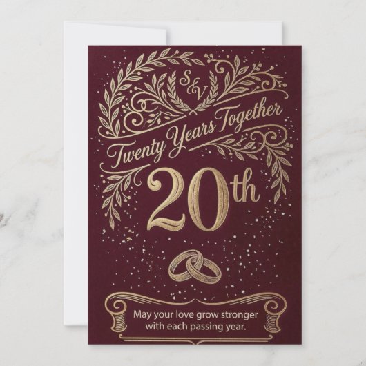 Carte du 20e anniversaire de Maroon (Devant)