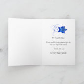 Carte du 21e anniversaire avec carrés abstraits. (Intérieur)