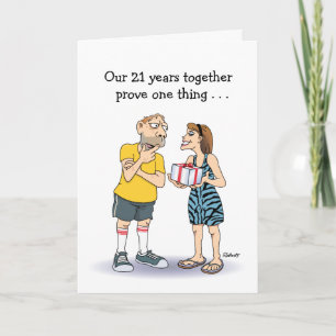 Carte du 21e anniversaire du Mariage : Amour