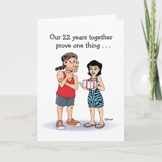 Carte du 22e anniversaire du Mariage : Amour (Devant)