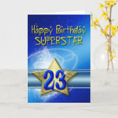 Carte du 23e anniversaire pour Superstar (Fleur jaune)