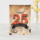 Carte du 25e anniversaire (Fleur jaune)