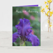 Carte du 25e anniversaire d'Iris (Fleur jaune)