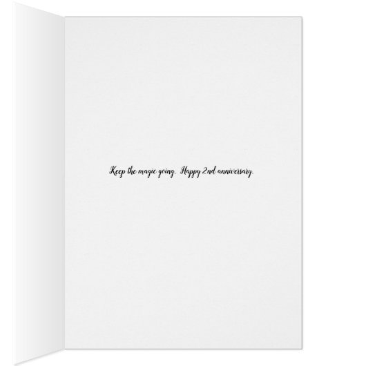 Carte du 2e anniversaire, Fleurs Tan (Intérieur (Droit))