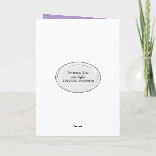 Carte du 30e anniversaire avec fleurs violettes (Dos)