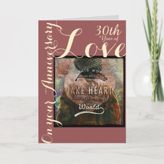 Carte du 30e anniversaire Take Heart