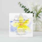 Carte du 50e anniversaire au Plumeria jaune (Debout devant)