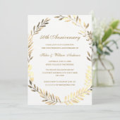 Carte du 50e anniversaire de la couronne feuille d (Debout devant)