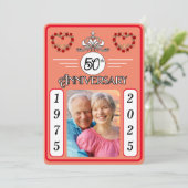 Carte du 50e anniversaire du jubilé d'or personnal (Debout devant)