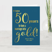 Carte du 50e anniversaire du Mariage (Devant)