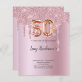 Carte du 50e anniversaire pour elle (Devant / Derrière)