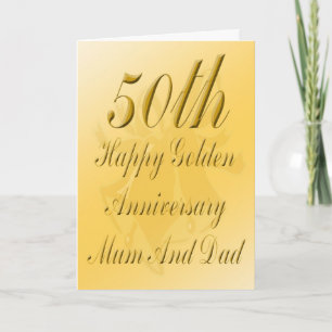 Carte du 50e anniversaire pour maman et papa
