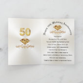 Carte du 50e anniversaire pour parents, femme, ami (Intérieur)