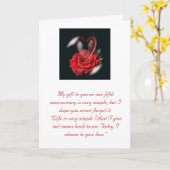 Carte du 5e anniversaire (Fleur jaune)