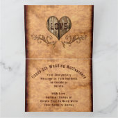 Carte du 5e anniversaire de Wood Look pour mari, B (Intérieur)