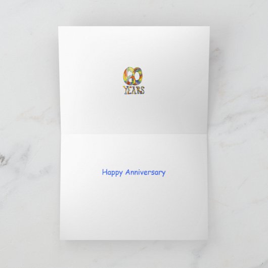 Carte du 60e anniversaire (Intérieur)