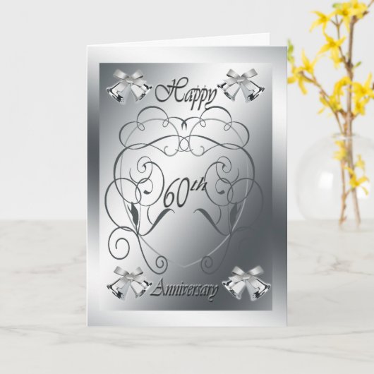 Carte du 60e anniversaire du Mariage (Fleur jaune)