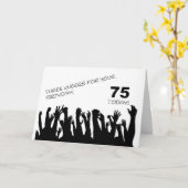 Carte du 75e anniversaire avec des foules de braco (Fleur jaune)