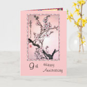 Carte du 9e anniversaire (Fleur jaune)