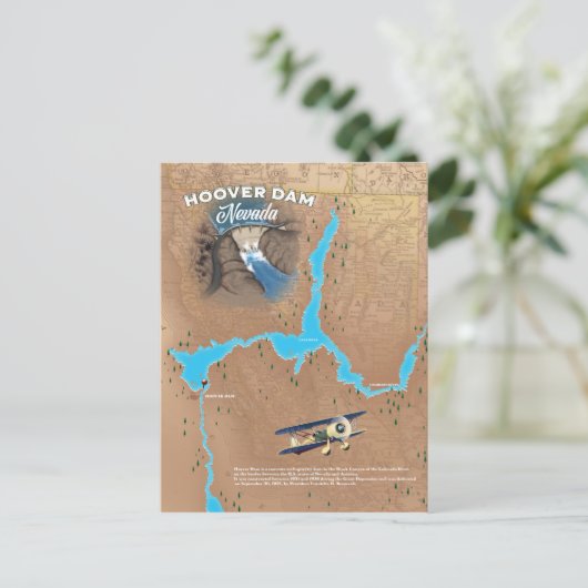 Carte du barrage Hoover Nevada (Debout devant)