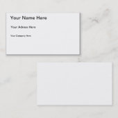 CARTE DU BASIC BUISSNESS (Devant / Derrière)