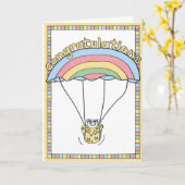 Carte du BÉBÉ CONGRATS (Fleur jaune)