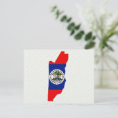 Carte du Belize avec drapeau grandeur réelle (Debout devant)