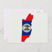 Carte du Belize avec drapeau grandeur réelle (Devant / Derrière)