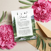 Carte du boîtier à thème Mariage de la forêt de pi