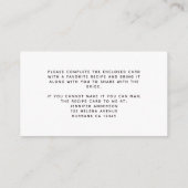 Carte du boîtier de la demande de Fête des mariées (Dos)