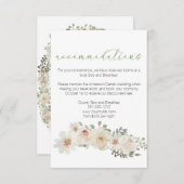 Carte du boîtier de mariage élégant à la florale b (Devant / Derrière)