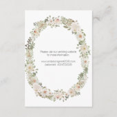 Carte du boîtier de mariage élégant à la florale b (Dos)