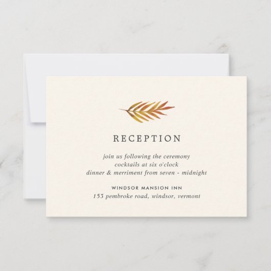 Carte du boîtier de réception de fin d'automne (Devant)