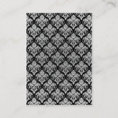 Carte du boîtier de réception en argent noir blanc (Dos)