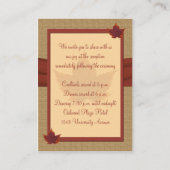 Carte du boîtier de réception feuille d'automne (Dos)