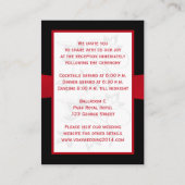 Carte du boîtier de réception Floral Rouge Noir (Dos)