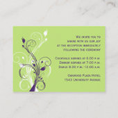 Carte du boîtier de réception Florale blanc violet (Dos)