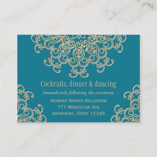 Carte du boîtier de réception indienne Aquamarine  (Devant)