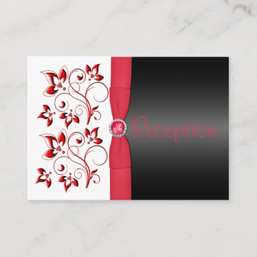 Carte du boîtier de réception rouge, noir et blanc (Devant)